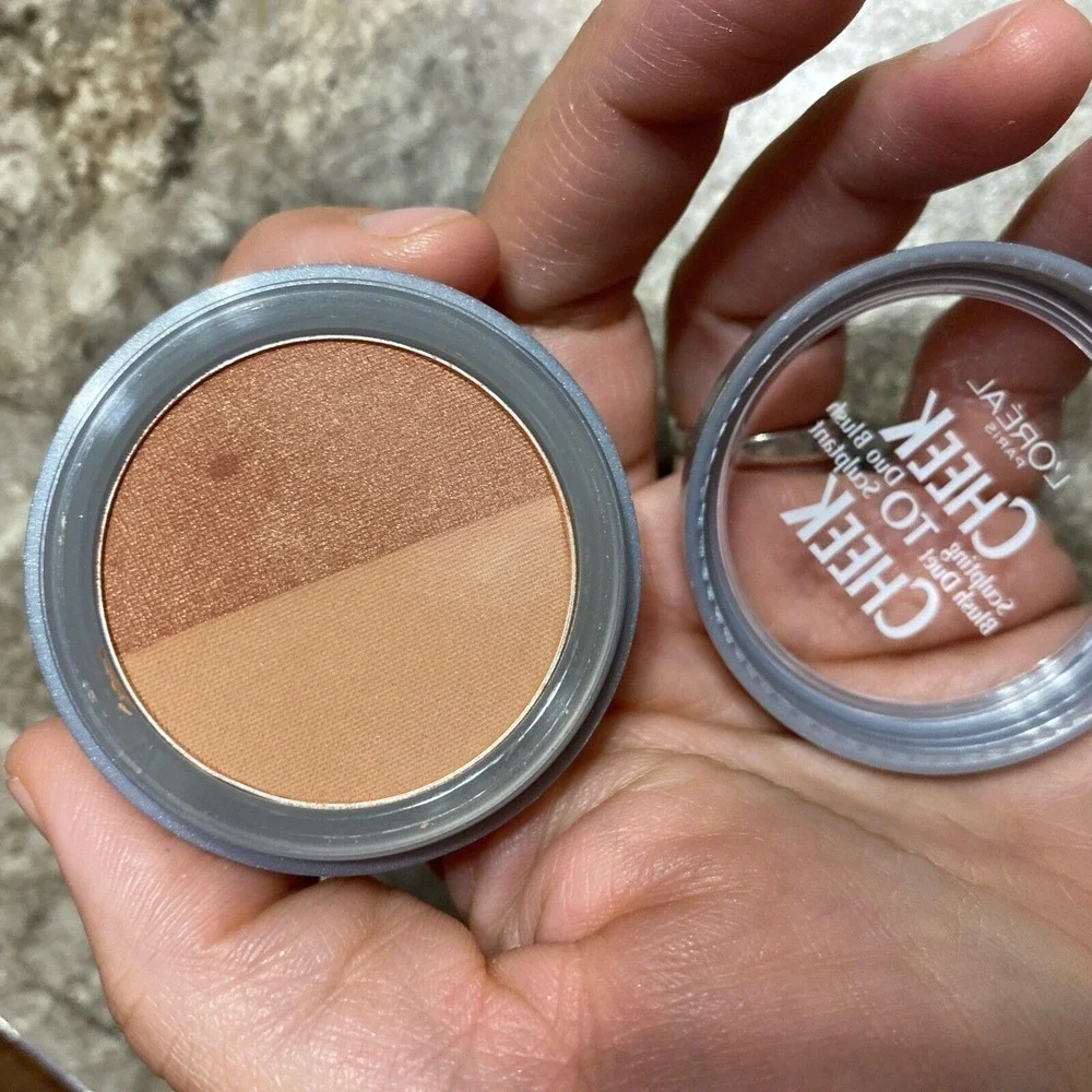 LOREAL Cheek To Cheek Sculpting Blush Duet Duo In Desert Rose new